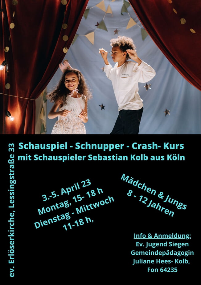 Schauspiel-Schnupper-Crash-Kurs für Kinder